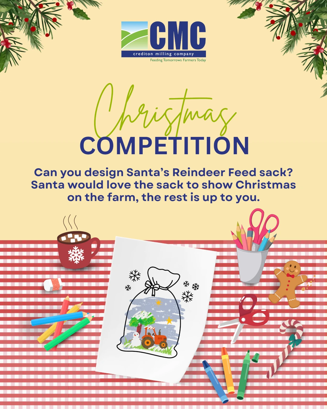 Download the Reindeer Feed sack template here